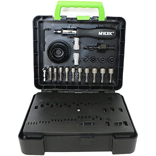 MYLEK 204 Piece Drill Bit And Screwdriver Accessory Set - HSS, Cobalt, High Speed for Use on Wood, Masonry, Metal, Plastic & More - With Storage Case 5 MYLEK 204 Piece Drill Bit And Screwdriver Accessory Set - HSS, Cobalt, High Speed for Use on Wood, Masonry, Metal, Plastic & More - With Storage Case - Image 5