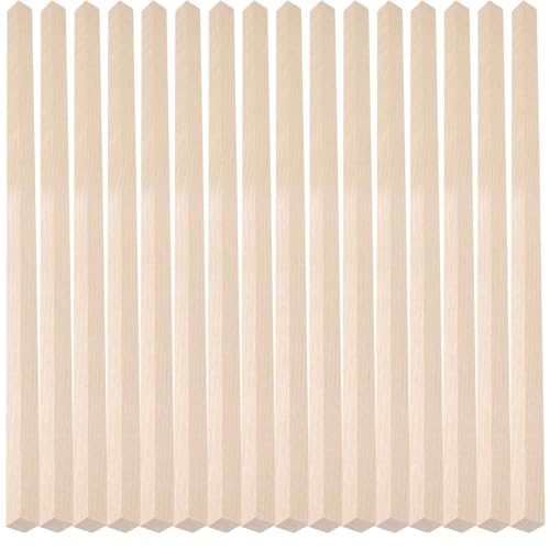 Healeved Varillas de Madera Cuadradas 10X10 MM 30 CM 30 Piezas para Manualidades DIY Palitos Resistentes sin Tratar Color Madera Ideales para Proyectos Escolares y Decoración Artesanal
