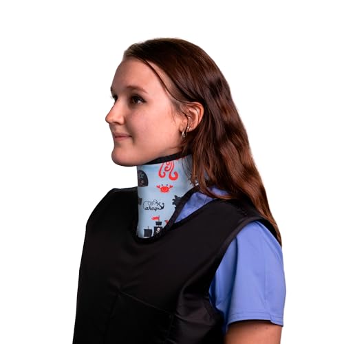Image of Thyroid Shield /Collar with PVC Easy Clean Color Pirate .50mm PB Light Weight Radiation Protection