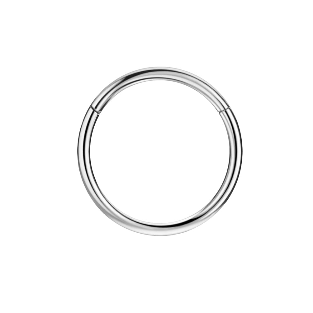 316l Surgical Steel Hinged Nose Rings Hoop 20G 18G 16G 14G 12G 10G, Diameter 5mm to 16mm, Color Gold - Rose Gold - Silver - Black - Rainbow-image-9