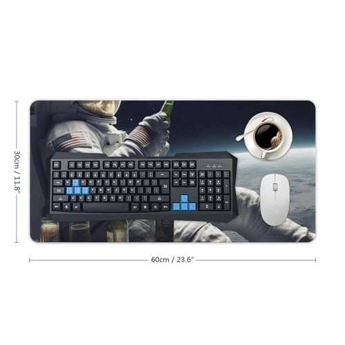 Alfombrilla para mouse Astronaught with Beer 60x30 cm antideslizante miniatura 2