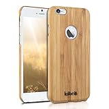 kalibri Hülle kompatibel mit Apple iPhone 6 / 6S - Handy Bambus Schutzhülle - Slim Cover Case Handyhülle Hellbraun