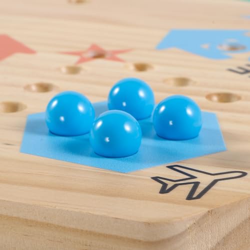 Medikaison 30Pcs 14MM Wahoo Board Game Replacement Marbles 6 Colors Aggravation Marbles with 6 Dices and 1 Storage Bag for Aggravation Wahoo Board Game - Thumbnail 4