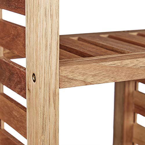 Relaxdays Walnut Wall Cabinet with 5 Compartments, for the Bathroom, Hallway and Living Room, Storage Unit, Size: 50 x 15 x 15 cm, Natural Brown, 15x50x50 cm Relaxdays Walnut Wall Cabinet with 5 Compartments, for the Bathroom, Hallway and Living Room, Storage Unit, Size: 50 x 15 x 15 cm, Natural Brown, 15x50x50 cm