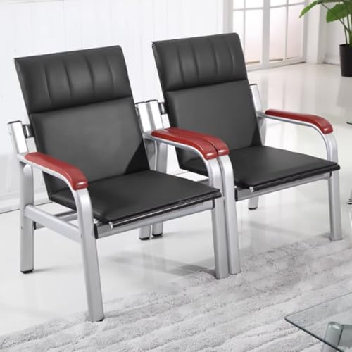 Banco de sala de espera ergonómico con brazos de madera para invitados 3