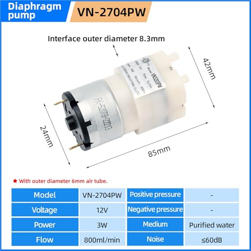 Bomba de vacío de diafragma de 12 V para repuestos de pulverización 2