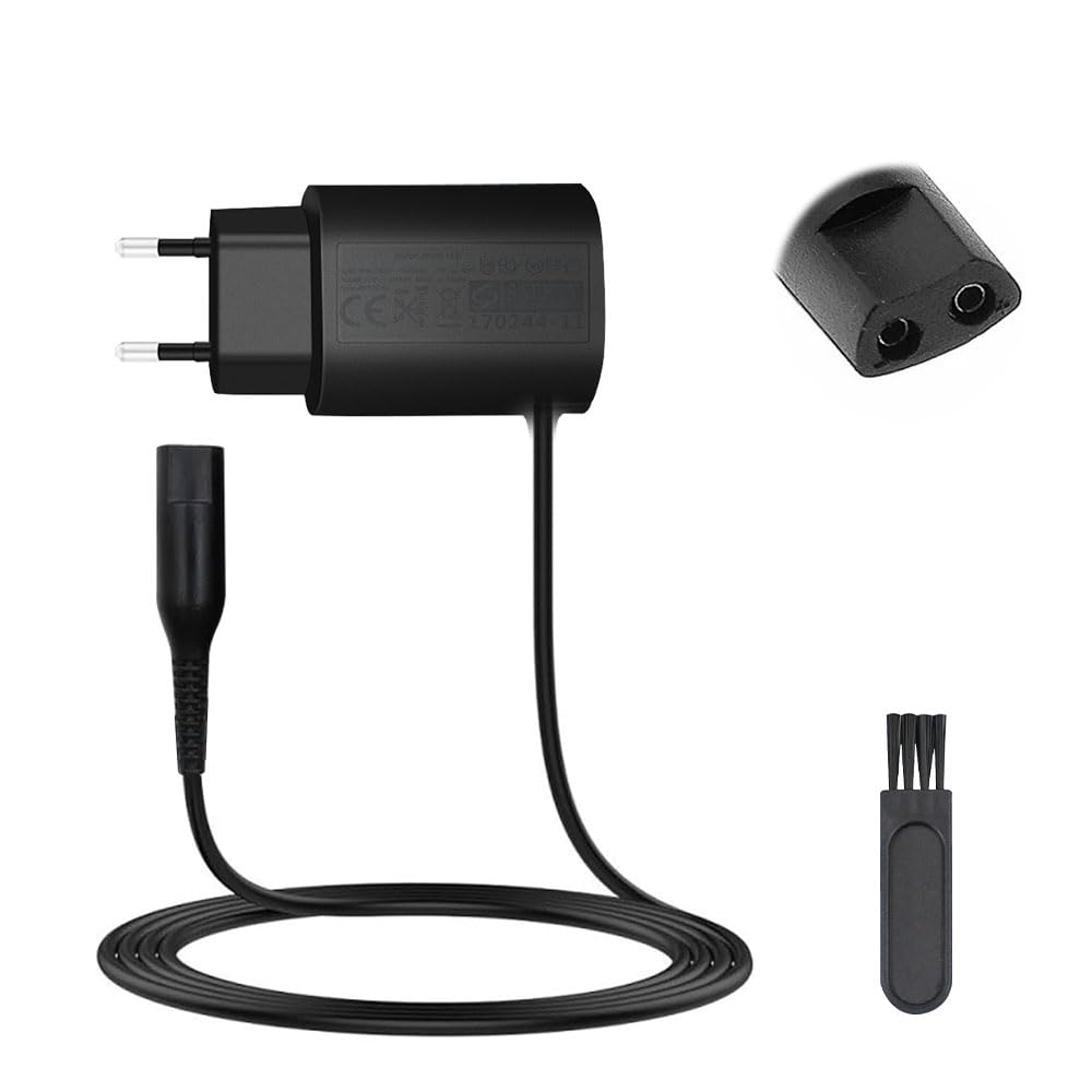 12V 0.4A Caricabatterie per Braun Rasoio Elettrico Serie 9 7 5 3 1 9-725 9-890 9-105 5541 9467cc 51-B1820s 71-S7200cc 190s-1, Cavo di Ricarica per Braun Tosatrice Sostituzione Cavo di Alimentazione