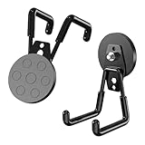 1 Pack Large Heavy-Duty Magnetic Garage Hooks - Strong Magnetic Tool and Utility Hooks with Anti-Scratch Rubber Coating - Ideal for Garage, Workshop, Tool Cart, and Outdoor Storage