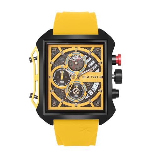 EXTRI Analog Yellow Dial Mens Watch-X6059-D (B0D7HFSHWL) Amazon Price History, Amazon Price Tracker