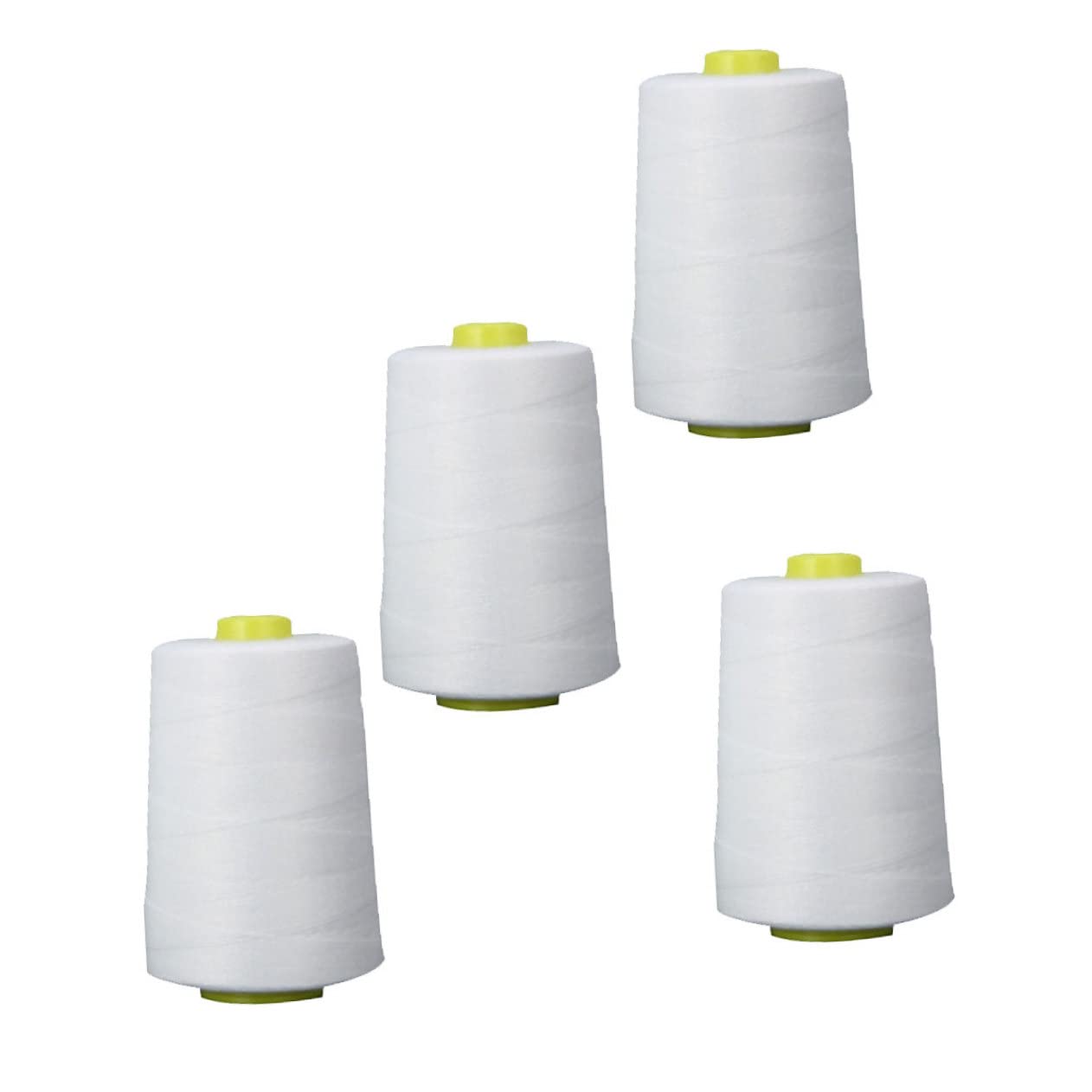 Tofficu 4stücke Polyester Nähgarn Für Nähmaschinen Quilting Und Handnähprojekte Weiß Langlebig Und Für Taschen Und Dekorationen