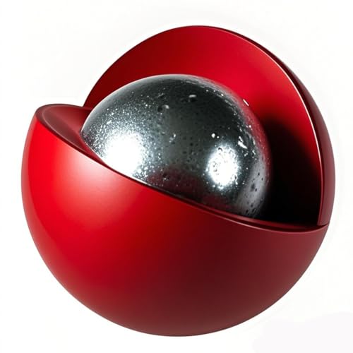 Lambid 25 x .68 Cal Nylon Coated Steel Balls, 9.8 Grams Steel Core Nylon Coating Projectiles Ammo of 68 Caliber Compatible with VK M17/Pistelle X-68/Grimburg for Self Defense and Target Shooting (red)