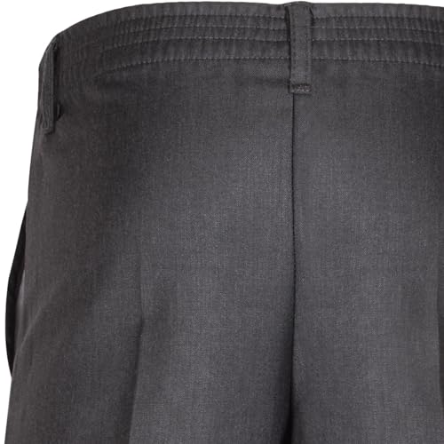 Pantalón escolar plano y elástico de corte regular para uniforme de muchachos 4