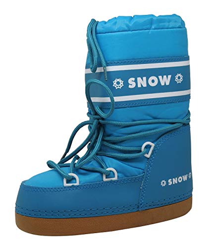 Dynamic24 Kinder Jungen Mädchen Moonboots Winterstiefel Stiefel Schneeschuhe Snowboots Boots warm (30/32 EU, Türkis) Cover