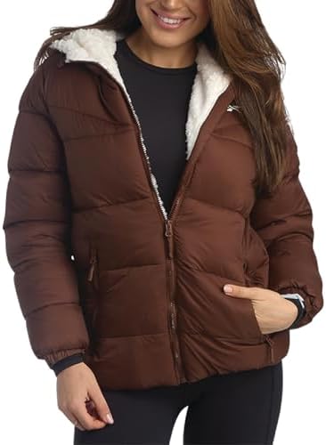 Reebok Womens Puffer Jacket - Heavyweight Quilted Parka Winter Co...