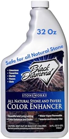 Black Diamond Stoneworks Acrylic Stone and Pavers Sealer for Marble, Travertine, Limestone, Granite, Slate, Concrete, Grout, Brick, Block