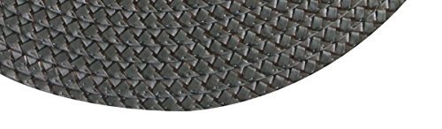 Set Of 12 Pieces Polyproplene Braid Woven Round Placemats/Place Mats 15 Inches (Gray) #TOP2