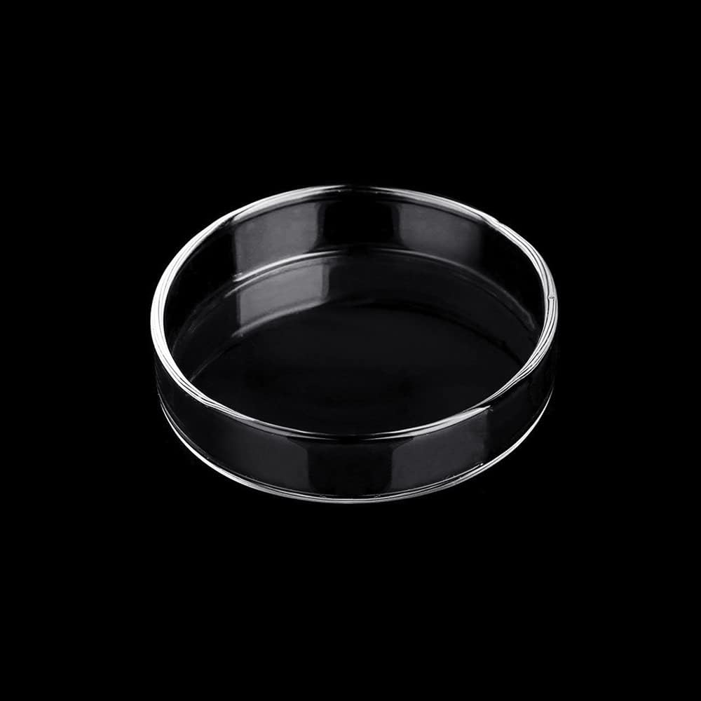 Aquarium Glass Feeder Dish Shrimp Feeding Dish Round Clear Glass Fish Feeder Bowl Fish Tank Food Tray Container Prevent Food Spilling, 60mm