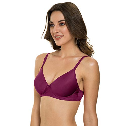 Image of Tweens - Heavily Padded Semi Push-Up Bra - Polyamide Fabric - 3 /4th Coverage, Wireless, Multiway Straps, Seamless - Everyday T-Shirt Bra