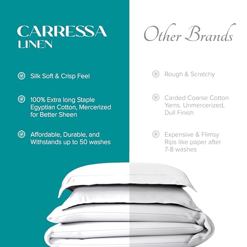 Carressa Linen 8904429502607 100% Egyptian Cotton Duvet Cover Queen Size - 800 Thread Count 3 Pc Dark Grey Duvet Cover Set, Extra Long Staple Egyptian Cotton Quilt Cover thumb #4