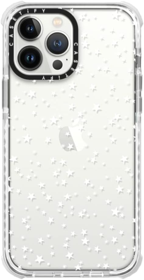 Casetify Ultra Impact Case for iPhone 13 Pro Max - White Star Night - Clear Frost