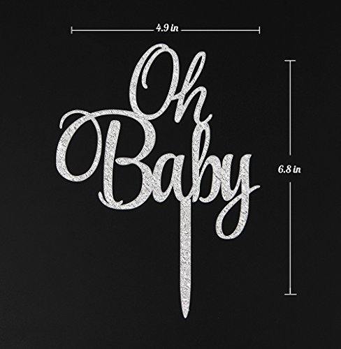 Firefairy Oh Baby Silver Cake Topper Baby Shower Birthday Party Decoration #TOP1