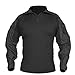 HARGLESMAN Mens Tactical Suits Military BDU Uniforms Set Camo Tops Shirts and Pants Fitting Practical Painball Comfortable Work Shooting Hiking Hunting Outdoor Plus Size Black 2XL for Big Tall