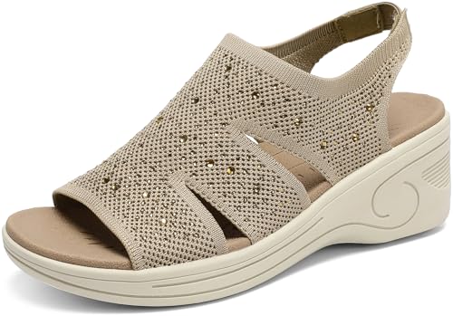 YESWIN Womens Wedge Sandals Platform