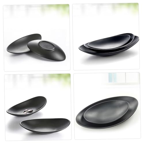 Platos de sushi melamina negra VALICLUD 2 pcs miniatura 5