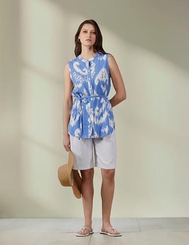 Image of Marks & Spencer Women's Linen Regular Fit Sleeveless Top