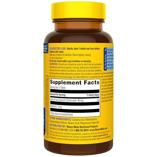 Nature Made Melatonin 3mg Sleep Aids for Adults, 120 Tablets - image 8