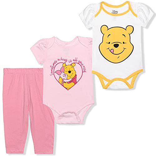 Image of Disney Winnie the Pooh Baby Girls Bodysuits and Legging Set for Newborn and Infant – Pink/White