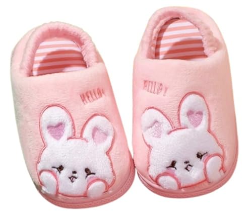 Hycurey Toddler Cute Animal House Slippers Fuzzy Duck Rabbit Dinosaur Kid Funny Cotton Shoe Winter Warm Soft Non-slip Slipper