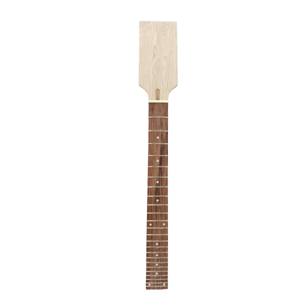 Gitarrenhals mit 12 Saiten, 24 Bünde, 62 cm, Ahornholz, Paddelkopf, Punkte, Inlay, DIY