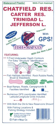 Chatfield, Carter Reservoir, Jefferson, South Platte River Fishing Map