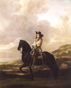 Peinture à l'huile portrait équestre Pieter Schout de Thomas de Keyser, toile art baroque