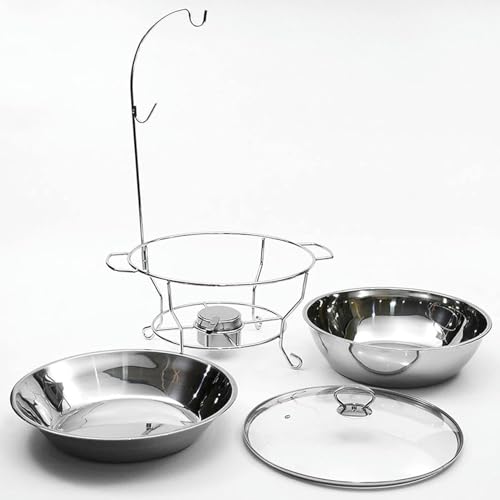 Plat à buffet rectangle 4L avec support pour maintenir vos réceptions au chaud