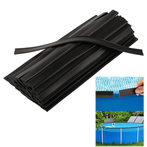 Hlimior 60 Pcs Coping Strips for Overlap Above Ground Pool Liners 15.74inch Plastic Swimming Pool Liner Lock Clips Replacement Patch Kit for 24ft Round 12 x 24 ft Oval to 16 x 24ft Oval
