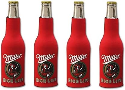 Miller High Life Girl on the Moon Beer Bottle Suit Holder Cooler Kaddy Huggie Coolie Set of 4