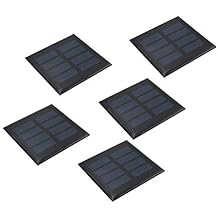 Treedix 5pcs 2V 100mA Polysilicon Solar Panel Glue Solar Cell Battery Charger DIY Solar Product Mini Small Solar Panel Module Kit Polycrystalline Silicon Encapsulated in Waterproof Resin 100mA