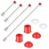 4 Pieces Airless Paint Sprayer Tip Extension Pole Extension Rod for Airless Painting Spray Gun with Red Guard (7.8,12,20,29.95 Inches)