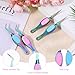 4 Pcs Reverse Tweezers, Crossing Lock Curved Tweezers Stainless Steel Soft-Grip Tool Precision Crafting with Curved Tip and Straight Tip for DIY Craft, Jewelry, Beading, Electronics