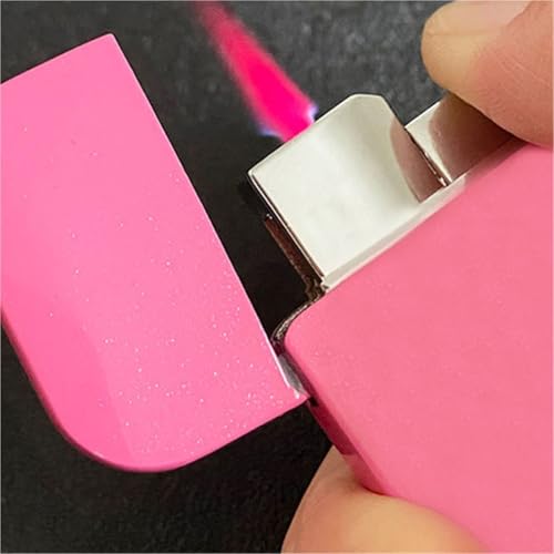 Encendedor metálico rosa a prueba de viento miniatura 4