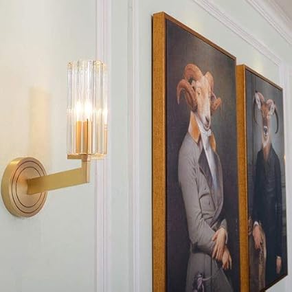 OZZKI Wandmontage licht E14 Postmodern alle bronzen wandlamp Glas dubbele kop zaklamp Decoratie muur lichte gang slaapkamer bedkamer lamp restaurant eenvoudige wandlantaarn Binnenlicht photo 2