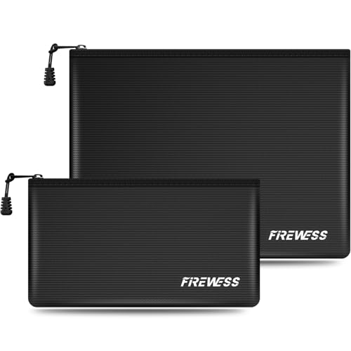 2 Stück Feuerfeste Dokumententaschen, 34 x 25 cm und 28 x 15 cm, nicht juckend, Feuerfeste Dokumentenbox, Wasserdichte Tasche für Wertsachen, Feuer und Wasserabweisen