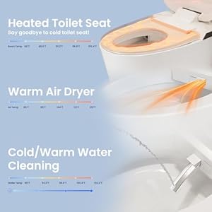 Smart Toilet with Bidet Built-in, Heated Seat, Booster Pump Assisted, Auto Flush, Warm Water, Air Dryer, Deodorization, Modern Smart Toilets for Bathrooms, White Smart Toilet with Bidet Built in Heated Seat Booster Pump Assisted Auto Flush Warm Water Air Dryer Deodorization Modern Smart Toilets for Bathrooms White