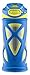 Zulu Echo BPA-Free Vacuum Insulated Stainless Steel Water Bottle with Flip Straw, Blue, 16 oz.