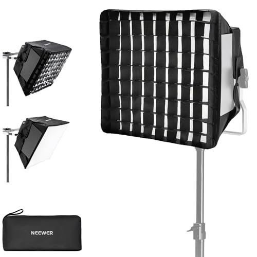 NEEWER �V�Ń\�t�g�{�b�N�X�f�B�t���[�U�[ NL660 RGB660 PRO II LED�r�f�I���C�g�p�l���p 12.6 "x11.6" �܂肽���ݎ� �O���b�h/�o�b�O/�Ռ��t�[�h�t�� ���O���s�v �\�t�g���C�g�p �N�C�b�N�Z�b�g�A�b�v NS4S