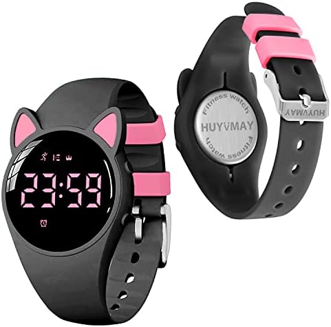 HUYVMAY Fitness Tracker Pedometer Watch,No App No Bluetooth,1 Hour Charging for 20Days Use, IP68 Waterproof Activity Tracker for Girls Boys Teens Students,Fit Watch with Alarm Clock Step Counter
