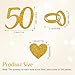 100pcs 50th Wedding Anniversary Confetti, Gold Glitter Paper Confetti 50 Golden Gift Decorations Wedding Table Scatter for 50th Anniversary Celebration Party Birthday Party Supplies