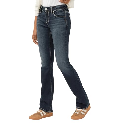 Image of Silver Jeans Co. Women's Elyse Mid Rise Comfort Fit Slim Bootcut Jeans
